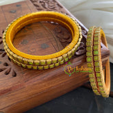 Single Line Light green Kundan Bangle-Opaque-G3675